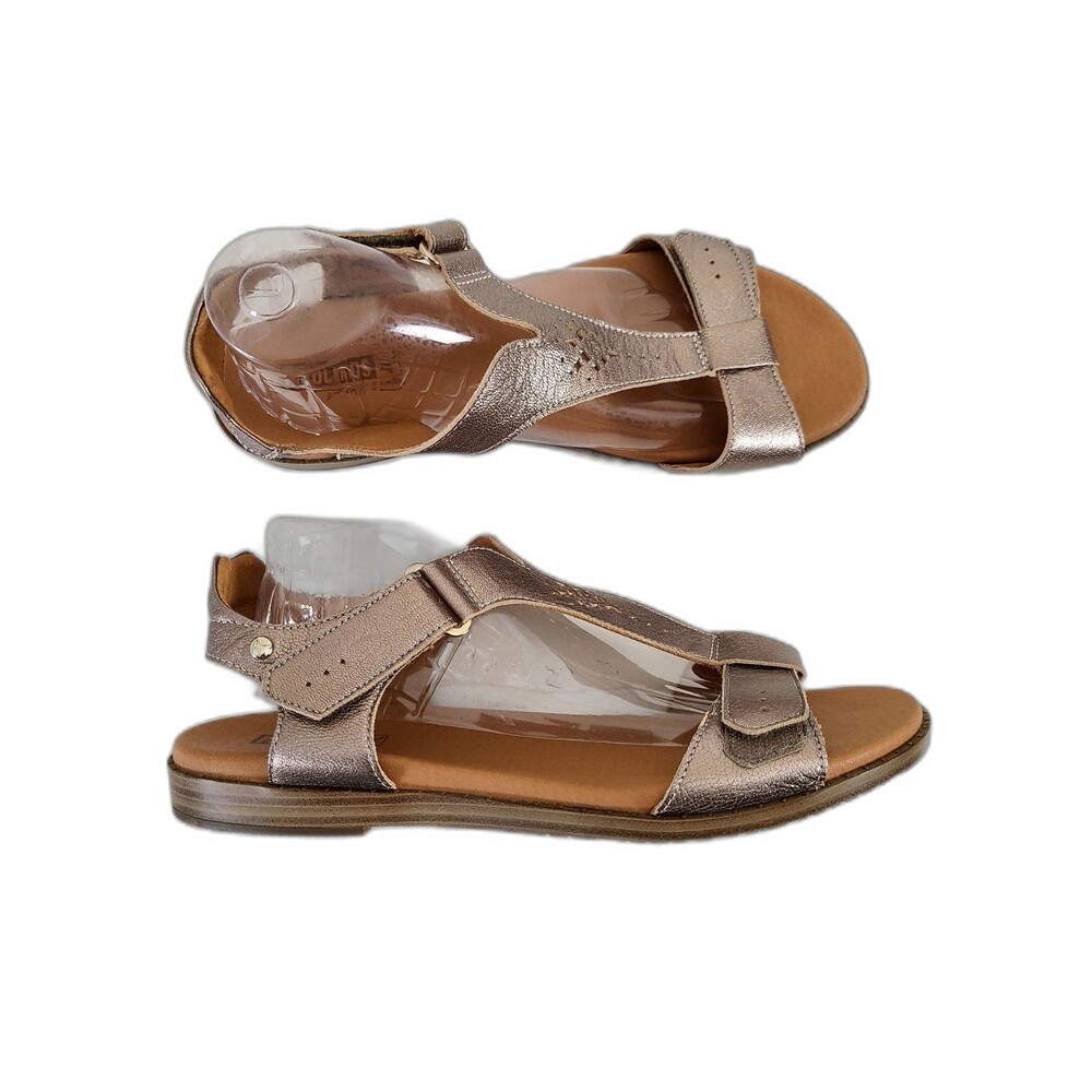 Pikolinos Formentera StoneMetallic Flat Slingback Sandals 41 Size 10 10.5